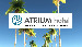 ATRIUM Hotel Guest Rooms along with Courtyard Pool & Cabanas